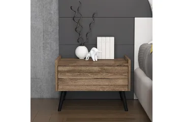 Elspet Nattbord 60 cm - Valnøtt - Møbler - Bord - Avlastningsbord & sidobord - Sengebord & nattbord