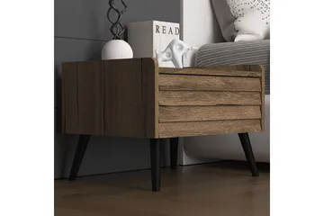 Elspet Nattbord 60 cm - Valnøtt - Møbler - Bord - Avlastningsbord & sidobord - Sengebord & nattbord