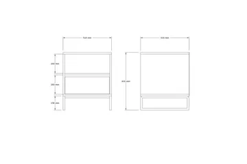 Elvarn Nattbord 51 cm - Hvit - Møbler - Bord - Avlastningsbord & sidobord - Sengebord & nattbord