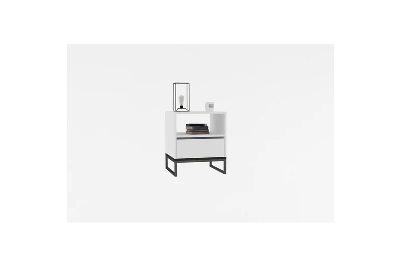 Elvarn Nattbord 51 cm - Hvit - Møbler - Bord - Avlastningsbord & sidobord - Sengebord & nattbord