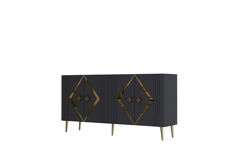 Elvon Konsollbord 150 cm - Antrasitt/Gull - Møbler - Bord - Avlastningsbord & sidobord - Konsollbord & gangbord