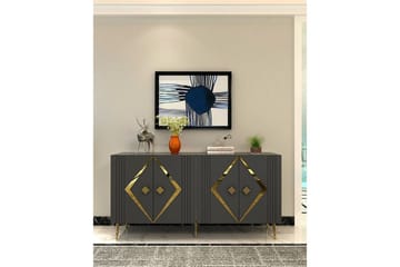 Elvon Konsollbord 150 cm - Antrasitt/Gull - Møbler - Bord - Avlastningsbord & sidobord - Konsollbord & gangbord