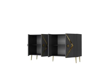 Elvon Konsollbord 150 cm - Antrasitt/Gull - Møbler - Bord - Avlastningsbord & sidobord - Konsollbord & gangbord