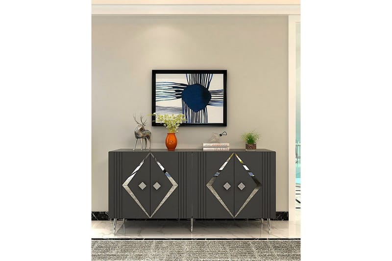 Elvon Konsollbord 150 cm - Antrasitt/Sølv - Møbler - Bord - Avlastningsbord & sidobord - Konsollbord & gangbord