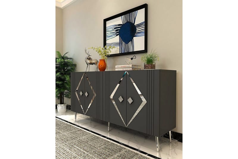 Elvon Konsollbord 150 cm - Antrasitt/Sølv - Møbler - Bord - Avlastningsbord & sidobord - Konsollbord & gangbord