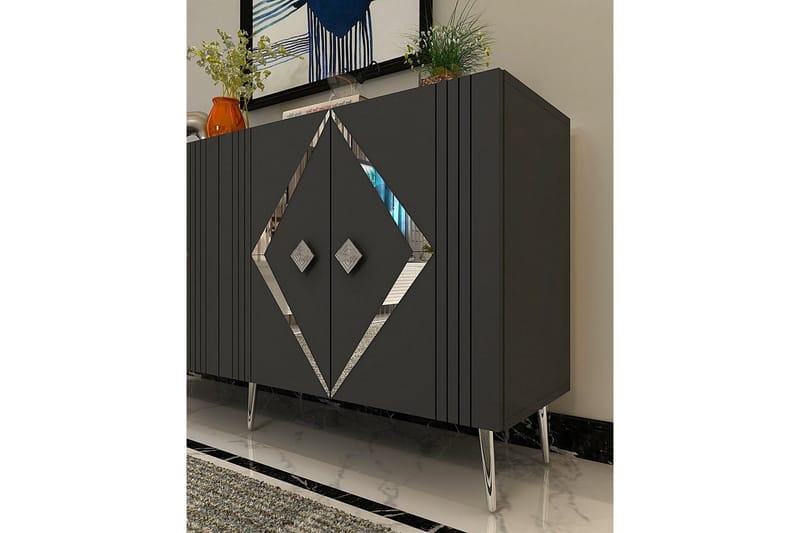 Elvon Konsollbord 150 cm - Antrasitt/Sølv - Møbler - Bord - Avlastningsbord & sidobord - Konsollbord & gangbord