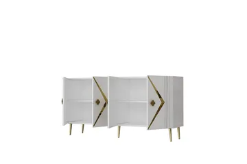 Elvon Konsollbord 150 cm - Hvit/Gull - Møbler - Bord - Avlastningsbord & sidobord - Konsollbord & gangbord