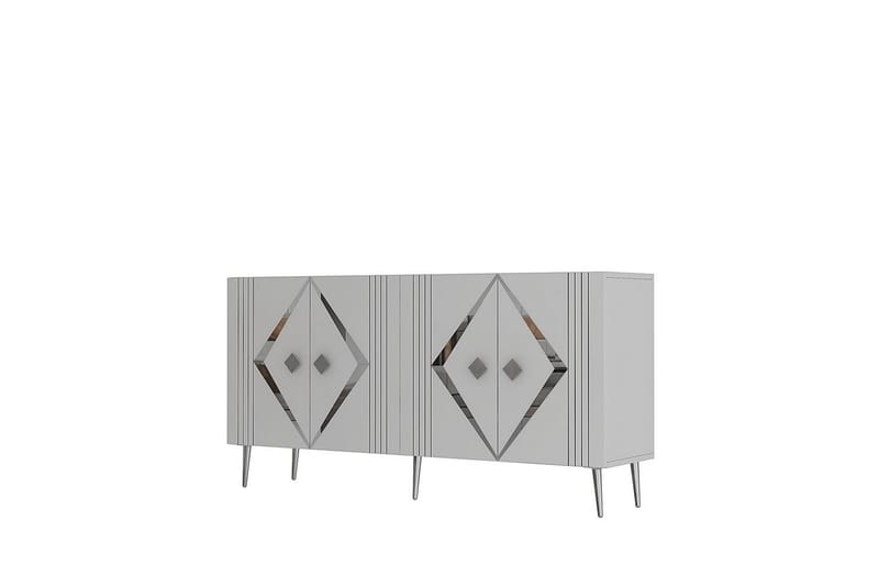 Elvon Konsollbord 150 cm, Hvit/Sølv