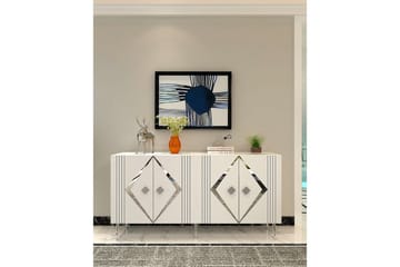 Elvon Konsollbord 150 cm - Hvit/Sølv - Møbler - Bord - Avlastningsbord & sidobord - Konsollbord & gangbord