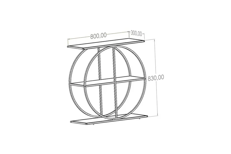 Ennuvolat Konsollbord 80 cm - Natur/Gjennomsiktig - Møbler - Bord - Avlastningsbord & sidobord - Konsollbord & gangbord