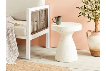 Faber Sidebord 39 cm - Hvit - Møbler - Bord - Avlastningsbord & sidobord - Lampebord & sidebord