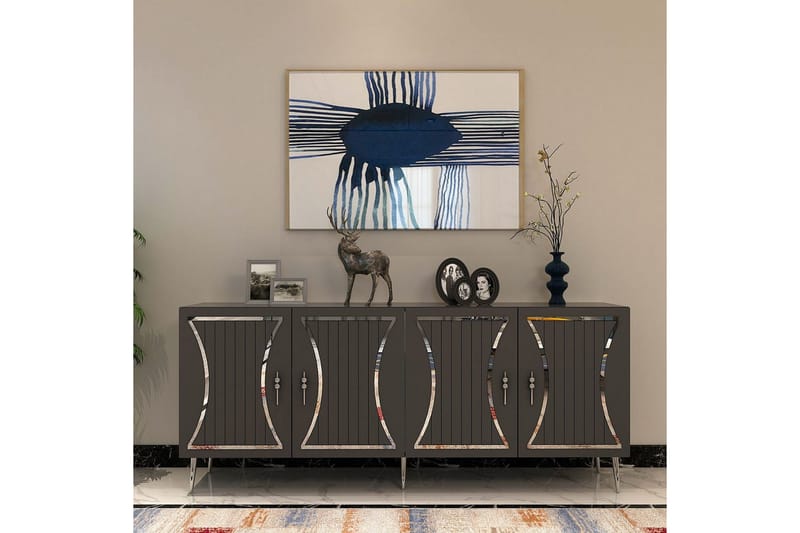 Falra Konsollbord 150 cm - Antrasitt/Sølv - Møbler - Bord - Avlastningsbord & sidobord - Konsollbord & gangbord