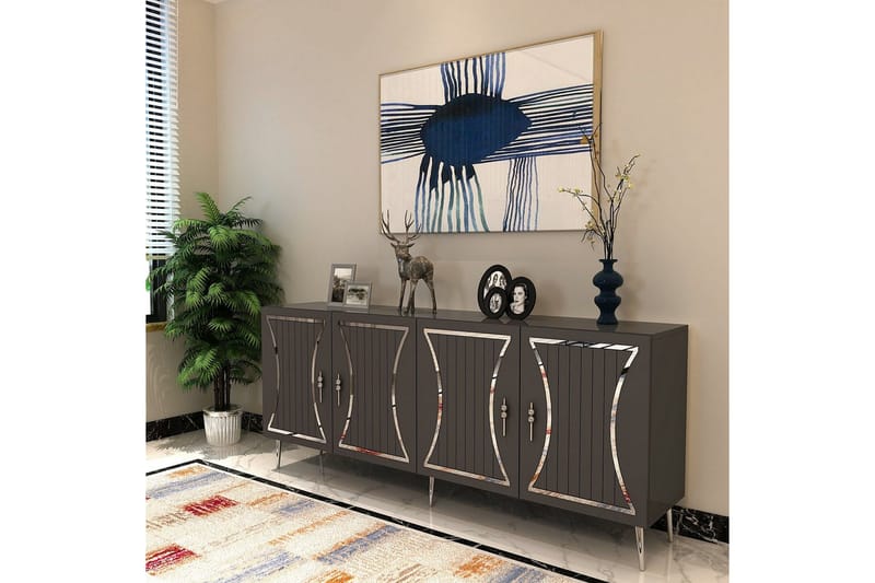 Falra Konsollbord 150 cm - Antrasitt/Sølv - Møbler - Bord - Avlastningsbord & sidobord - Konsollbord & gangbord