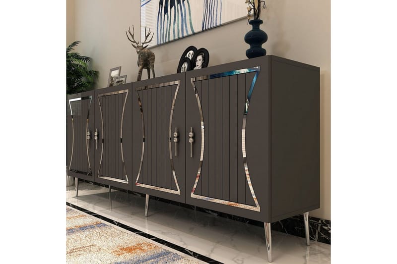 Falra Konsollbord 150 cm - Antrasitt/Sølv - Møbler - Bord - Avlastningsbord & sidobord - Konsollbord & gangbord