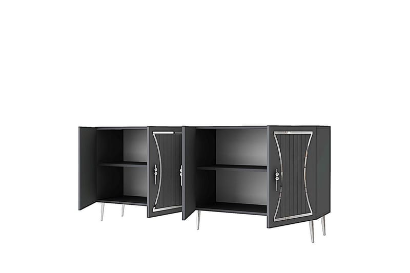 Falra Konsollbord 150 cm - Antrasitt/Sølv - Møbler - Bord - Avlastningsbord & sidobord - Konsollbord & gangbord