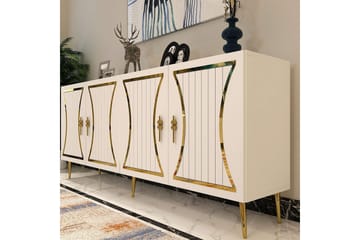 Falra Konsollbord 150 cm - Hvit/Gull - Møbler - Bord - Avlastningsbord & sidobord - Konsollbord & gangbord