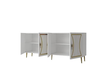 Falra Konsollbord 150 cm - Hvit/Gull - Møbler - Bord - Avlastningsbord & sidobord - Konsollbord & gangbord