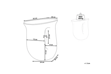 Farren Sidebord 28 cm - Oransje - Møbler - Bord - Avlastningsbord & sidobord - Lampebord & sidebord