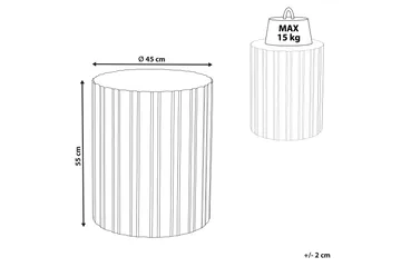 Farrimond Sidebord 45 cm - Hvit - Møbler - Bord - Avlastningsbord & sidobord - Lampebord & sidebord