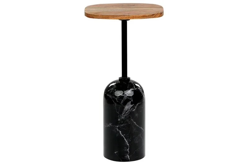 Faust Sidebord 30 cm, Svart/Lyst tre