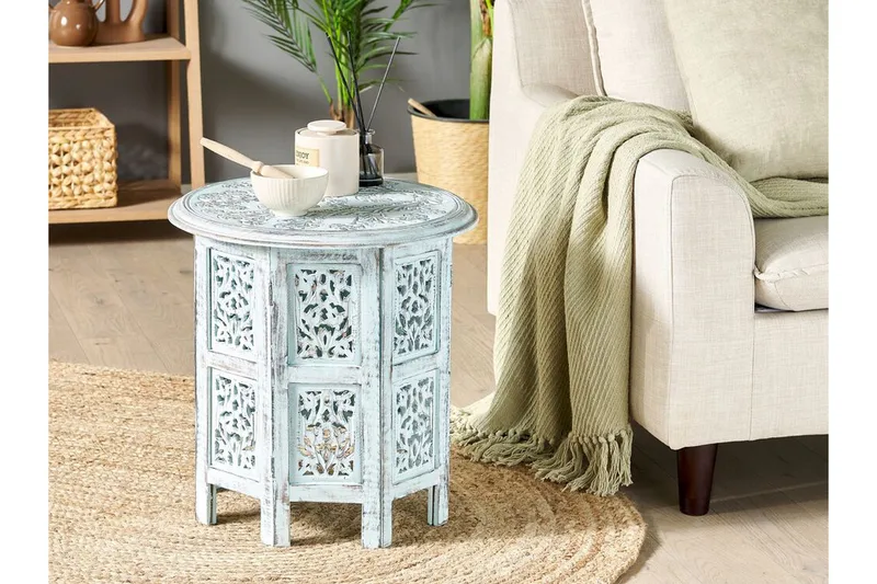 Favio Sidebord 45 cm - Blå - Møbler - Bord - Avlastningsbord & sidobord - Lampebord & sidebord