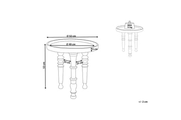 Faylinn Sidebord 52 cm - Svart - Møbler - Bord - Avlastningsbord & sidobord - Lampebord & sidebord