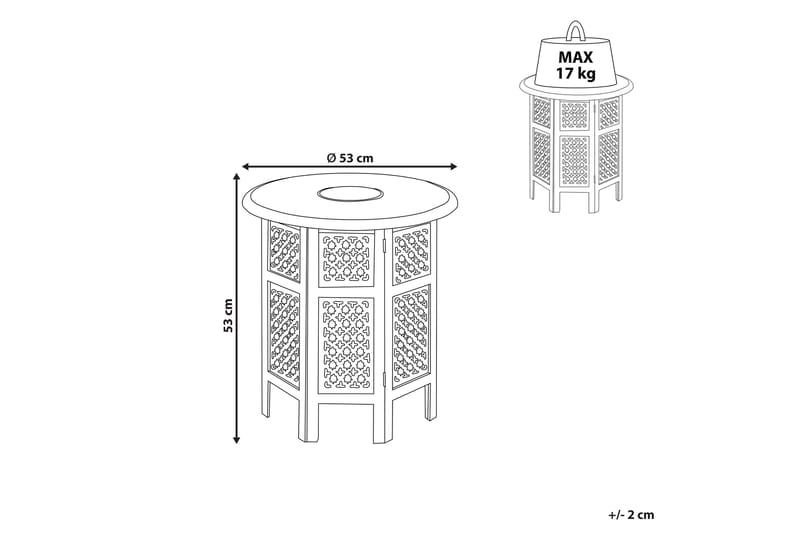Fayola Sidebord 53 cm - Mørkt tre - Møbler - Bord - Avlastningsbord & sidobord - Brettbord og småbord