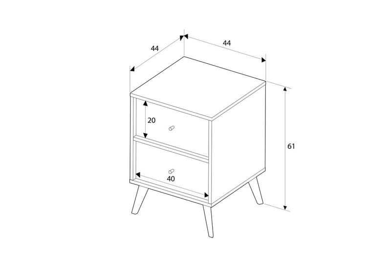 Felyra Nattbord 44 cm - Multifarget - Møbler - Bord - Avlastningsbord & sidobord - Sengebord & nattbord