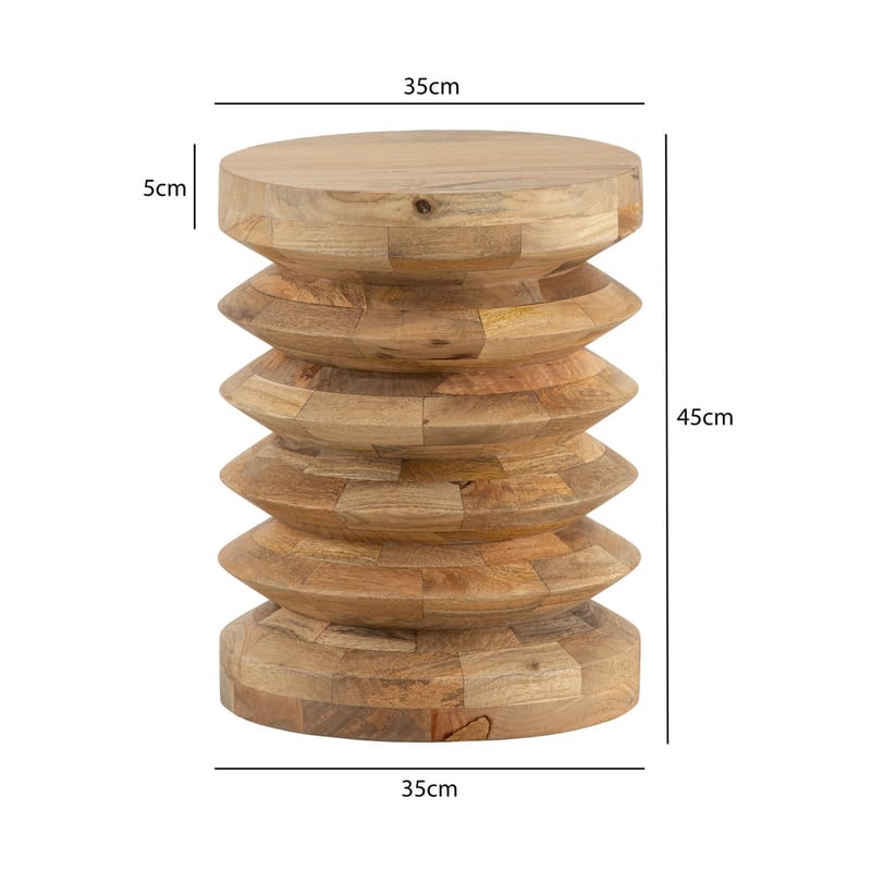 Fenena sidebord 35 cm - Varm lysebrun - Møbler - Bord - Avlastningsbord & sidobord - Brettbord og småbord