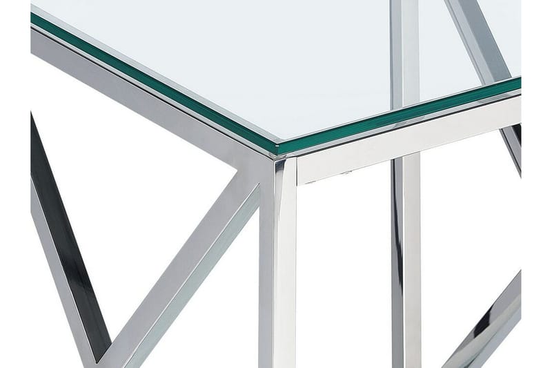 Fidelina Sidebord 45 cm - Sølv/Transparent - Møbler - Bord - Avlastningsbord & sidobord - Lampebord & sidebord