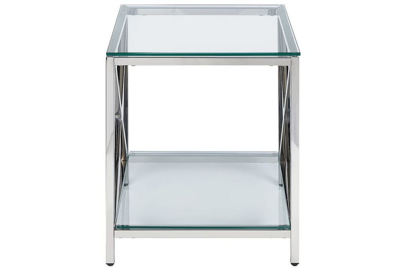 Fidelina Sidebord 45 cm - Sølv/Transparent - Møbler - Bord - Avlastningsbord & sidobord - Lampebord & sidebord