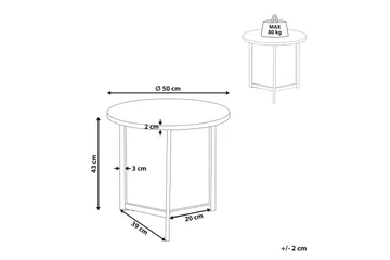 Filmore Sidebord 39 cm - Mørkt tre/Svart - Møbler - Bord - Avlastningsbord & sidobord - Lampebord & sidebord