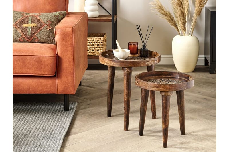 Finbar Settbord 40 cm - Mørkt tre - Møbler - Bord - Avlastningsbord & sidobord - Settbord