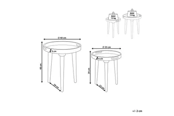 Finbar Settbord 40 cm - Mørkt tre - Møbler - Bord - Avlastningsbord & sidobord - Settbord