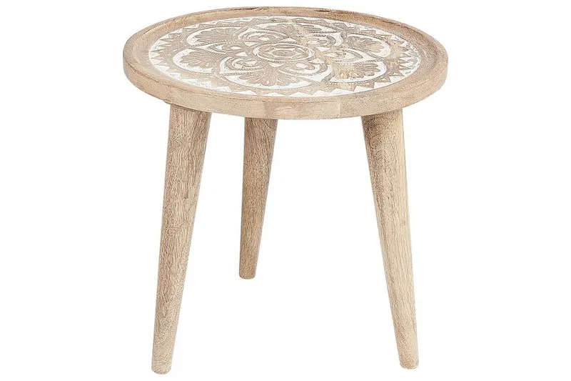 Fiorenzo Settbord 45 cm - Lyst tre/Hvit - Møbler - Bord - Avlastningsbord & sidobord - Settbord