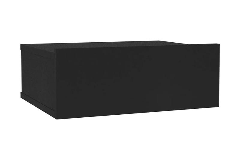 Flytende nattbord svart 40x30x15 cm sponplate - Sengebord & nattbord