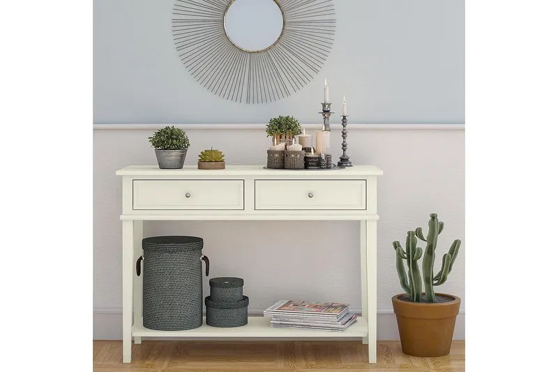Franklin Konsollbord 104 cm Hvit - Dorel Home - Møbler - Bord - Avlastningsbord & sidobord - Konsollbord & gangbord