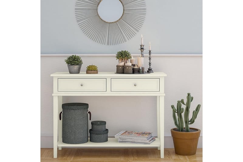 Franklin Konsollbord 104 cm Hvit - Dorel Home - Møbler - Bord - Avlastningsbord & sidobord - Konsollbord & gangbord