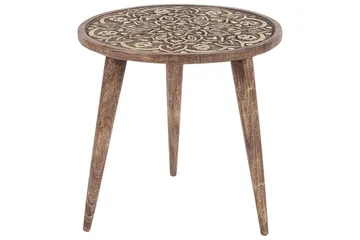 Freida Settbord 45 cm - Mørkt tre/Gull - Møbler - Bord - Avlastningsbord & sidobord - Settbord