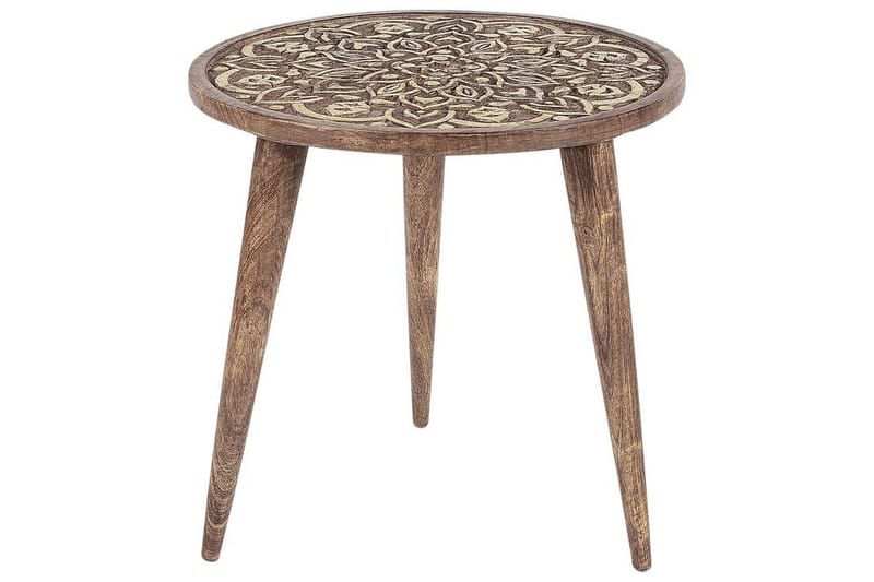 Freida Settbord 45 cm - Mørkt tre/Gull - Møbler - Bord - Avlastningsbord & sidobord - Settbord