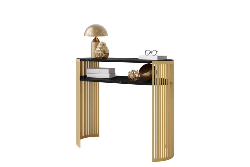 Friend Konsollbord 100 cm, Gull/Svart
