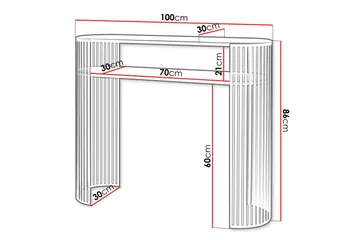 Friend Konsollbord 100 cm - Hvit/Svart - Møbler - Bord - Avlastningsbord & sidobord - Konsollbord & gangbord