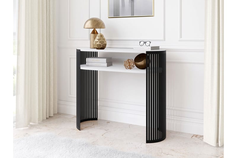 Friend Konsollbord 100 cm - Hvit/Svart - Møbler - Bord - Avlastningsbord & sidobord - Konsollbord & gangbord