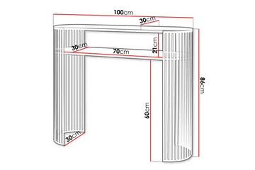 Friend Konsollbord 100 cm - Rosa/Svart - Møbler - Bord - Avlastningsbord & sidobord - Konsollbord & gangbord