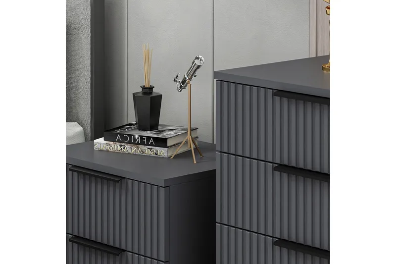 Fruitland Nattbord 50 cm - Antrasitt - Møbler - Bord - Avlastningsbord & sidobord - Sengebord & nattbord