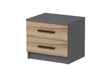 Fruitland Nattbord 50 cm - Valnøtt/Antrasitt - Møbler - Bord - Avlastningsbord & sidobord - Sengebord & nattbord