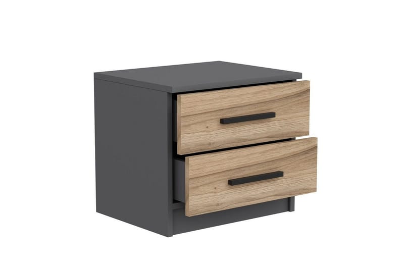 Fruitland Nattbord 50 cm - Valnøtt/Antrasitt - Møbler - Bord - Avlastningsbord & sidobord - Sengebord & nattbord