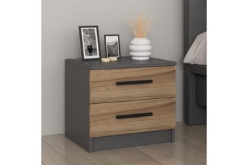 Fruitland Nattbord 50 cm - Valnøtt/Antrasitt - Møbler - Bord - Avlastningsbord & sidobord - Sengebord & nattbord