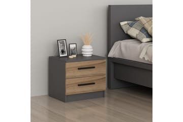 Fruitland Nattbord 50 cm - Valnøtt/Antrasitt - Møbler - Bord - Avlastningsbord & sidobord - Sengebord & nattbord