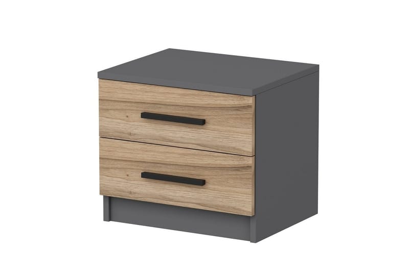 Fruitland Nattbord 50 cm - Valnøtt/Antrasitt - Møbler - Bord - Avlastningsbord & sidobord - Sengebord & nattbord